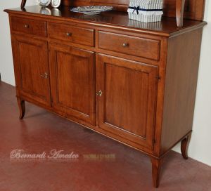 Classic style solid wood kitchen sideboard with 3 door stand
